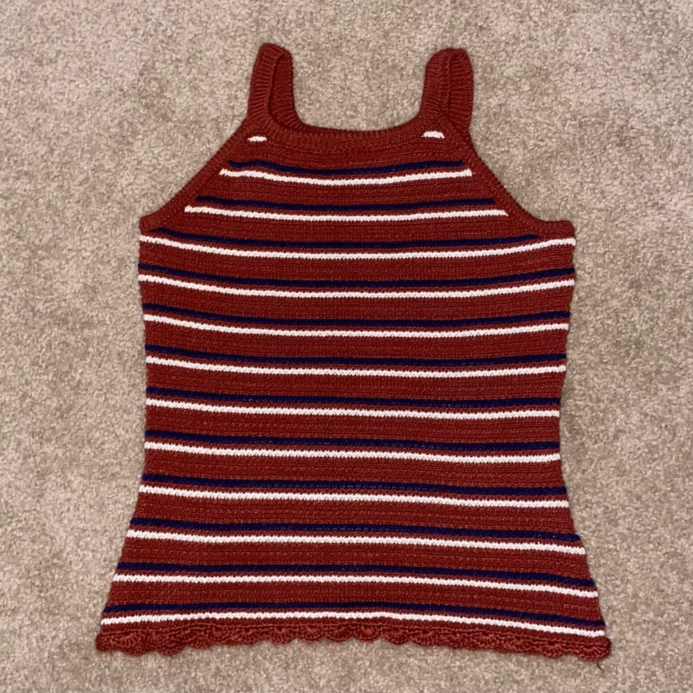 Boho crocheted tank (cropped)